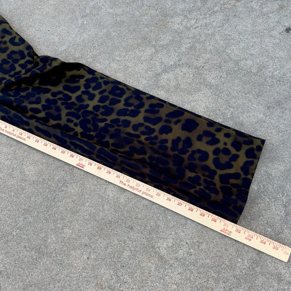 NWT Burberry Leopard Straight Leg Cotton Trousers Khaki Green Men's EU 46 US 36